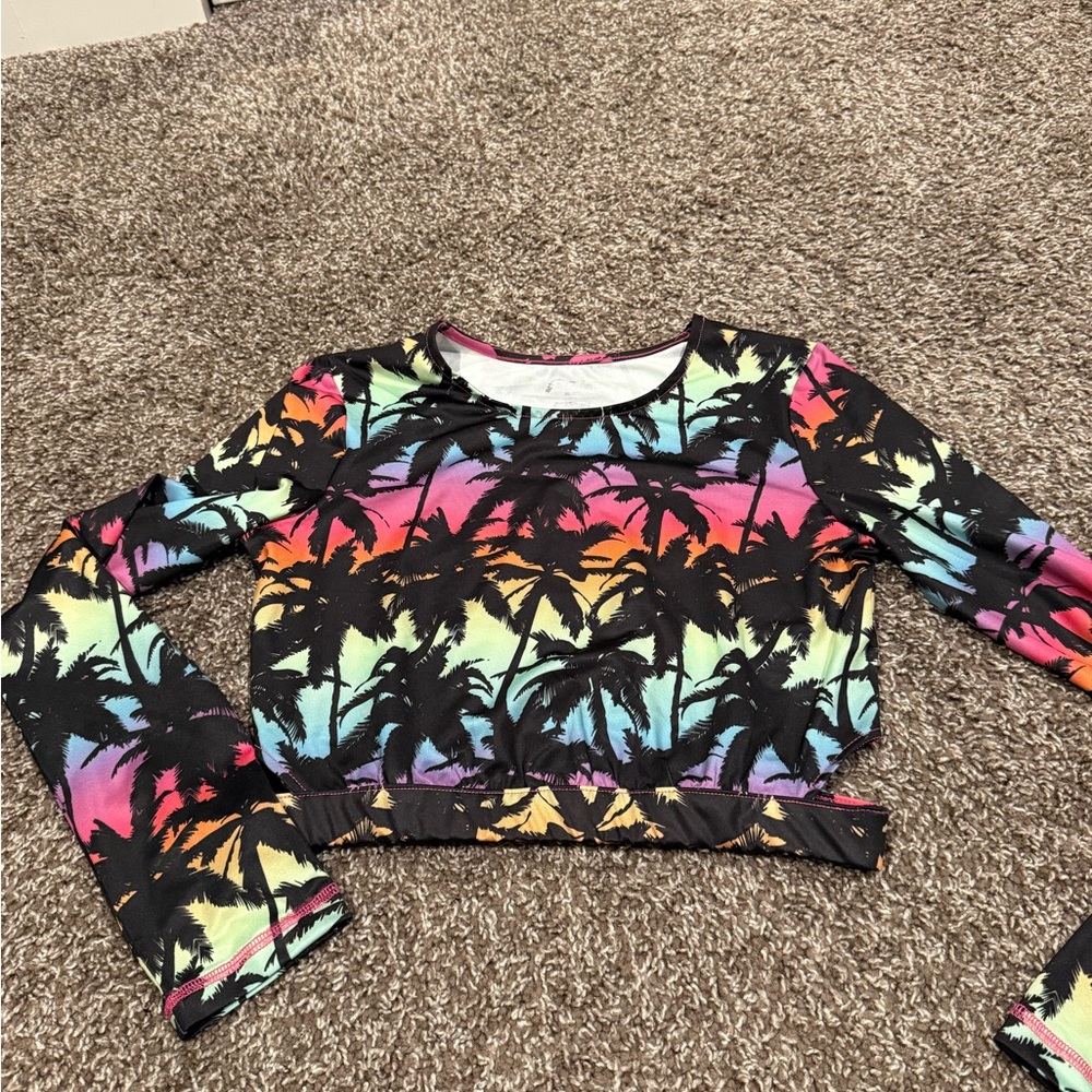 🍦Art Class Tropical Print swim top